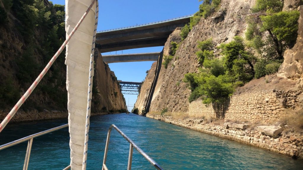 An alternative route to the Corinth Canal in Greece