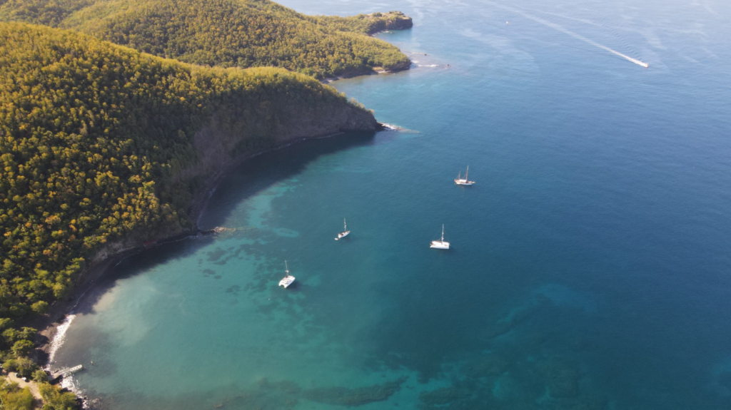 The best anchorages of Guadeloupe
