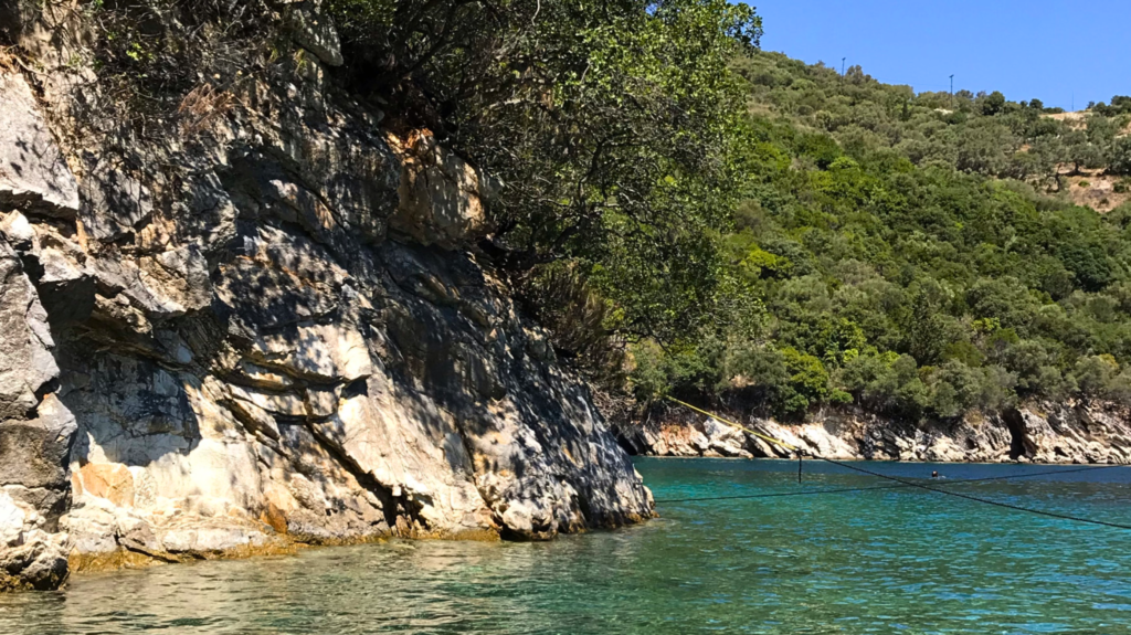 best anchorages in Ionian Islands -Python Cove
